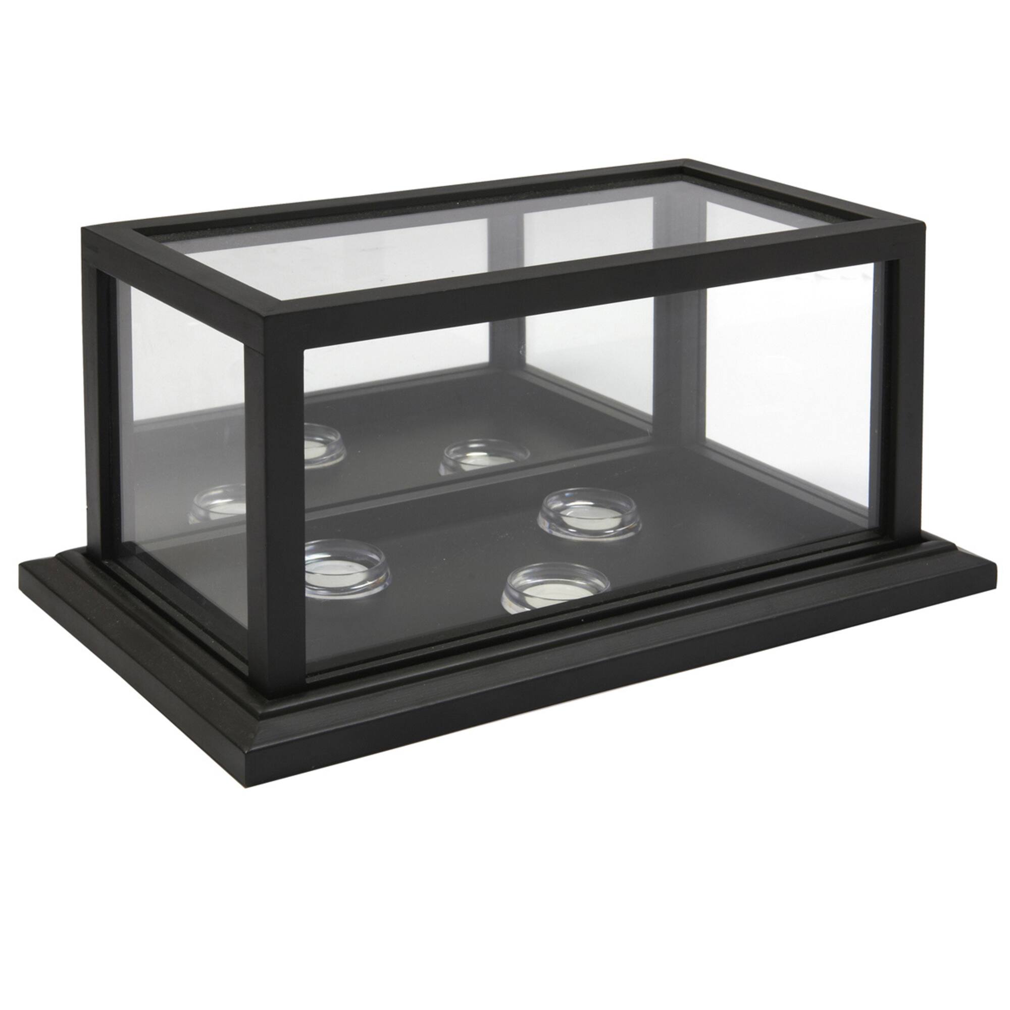 Black 3 Baseball Display Case with Mirror Back by Studio Décor®